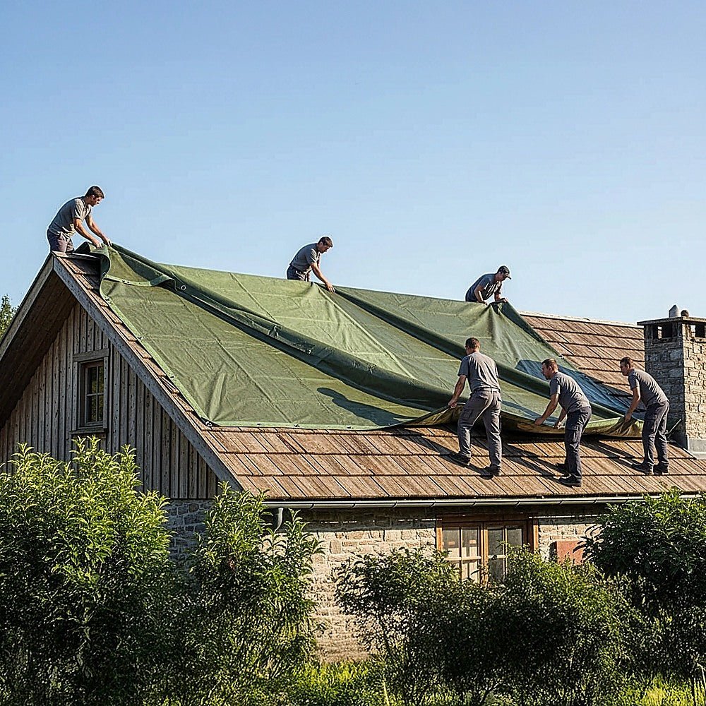 3x4M Army Heavy Duty Waterproof Canvas Tarp Tarpaulin Sun Blocked Dustproof | Outdoorium
