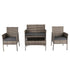 4 Seater Wicker Outdoor Lounge Set &8211; Mixed Grey | Outdoorium