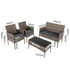 4 Seater Wicker Outdoor Lounge Set &8211; Mixed Grey | Outdoorium