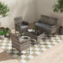 4 Seater Wicker Outdoor Lounge Set &8211; Mixed Grey | Outdoorium