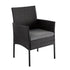 4 Seater Wicker Outdoor Lounge Set - Black | Outdoorium