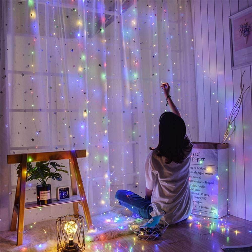 400 Low Voltage LED Curtain Lights 8 Functions 1.9x2M Christmas Decoration Multicolor - Outdoorium