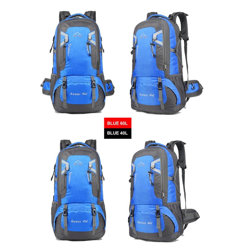 40L Waterproof Outdoor Hiking Backpack Camping Outdoor Trekking Bag(Blue) - Outdoorium