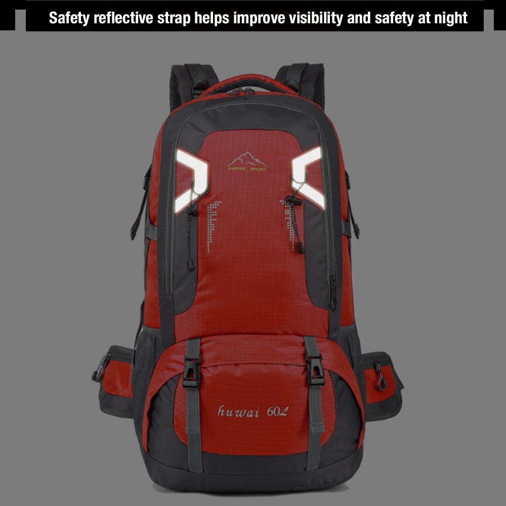 40L Waterproof Outdoor Hiking Backpack Camping Outdoor Trekking Bag(Red) - Outdoorium