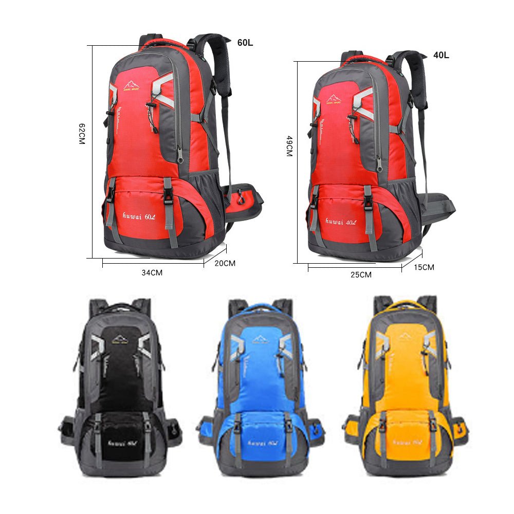 40L Waterproof Outdoor Hiking Backpack Camping Outdoor Trekking Bag(Red) - Outdoorium