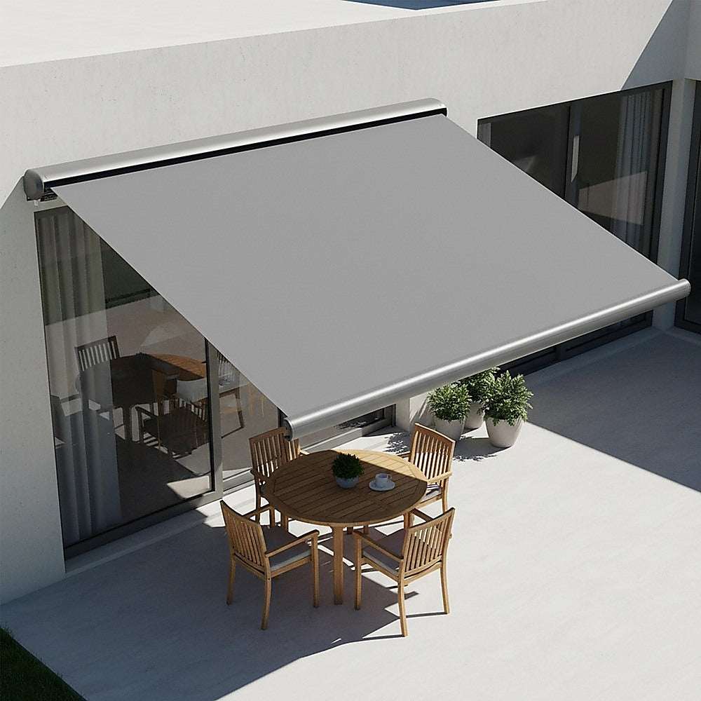 4.0m x 3.0m Retractable Folding Arm Awning Heavy Duty Full Cassette Motorised | Home & Garden > Shading > Awnings