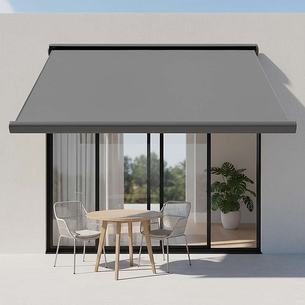 4.0m x 3.0m Retractable Folding Arm Awning Heavy Duty Full Cassette Motorised | Home & Garden > Shading > Awnings