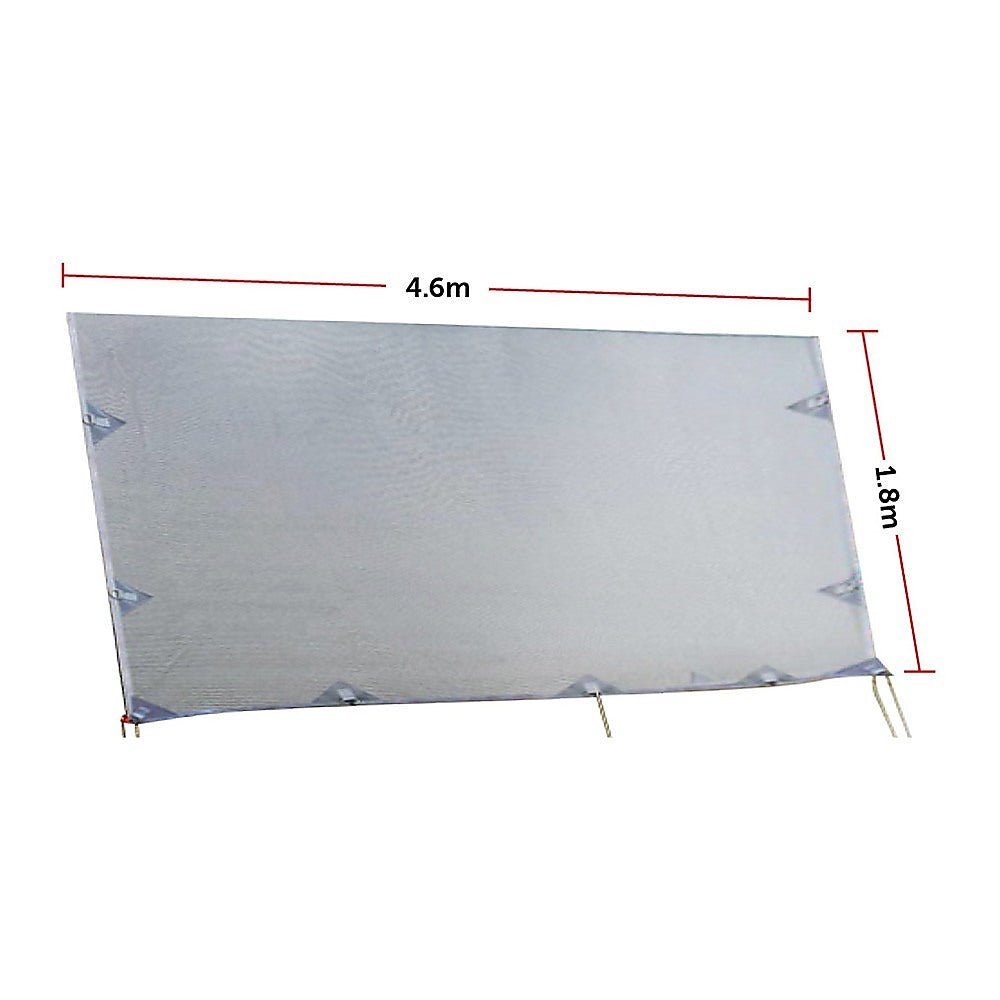 4.6m Caravan Privacy Screen Side Sunscreen Sun Shade for 16&#39; Roll Out Awning - Outdoorium