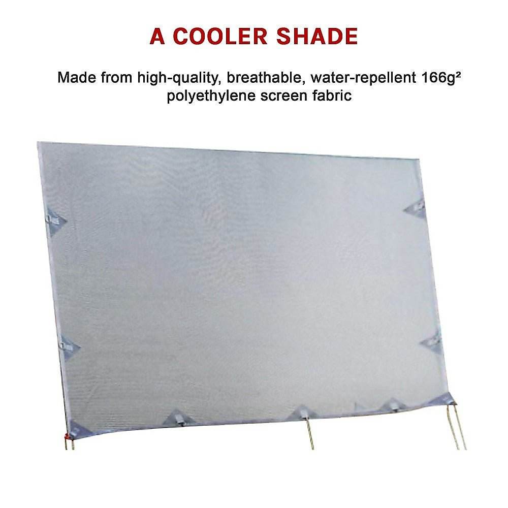 4m Caravan Privacy Screen Side Sunscreen Sun Shade for 14' Roll Out Awning - Outdoorium