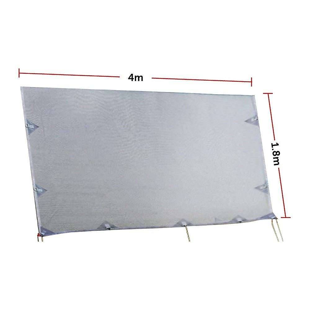 4m Caravan Privacy Screen Side Sunscreen Sun Shade for 14' Roll Out Awning - Outdoorium