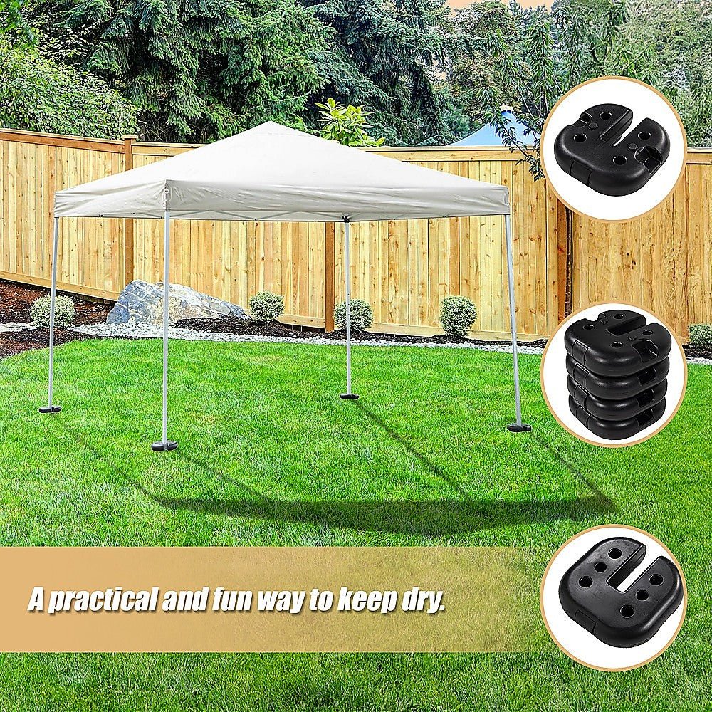 4pcs Outdoor Canopy Tent Leg Weights Anchor Stand Heavy Duty Gazebo Discs Base - Outdoorium