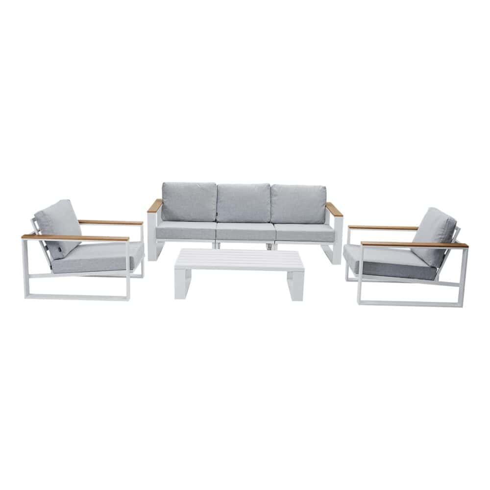 5 Seater Grandeur Lounge Suite – White | Furniture > Outdoor