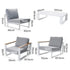 5 Seater Grandeur Lounge Suite – White | Furniture > Outdoor