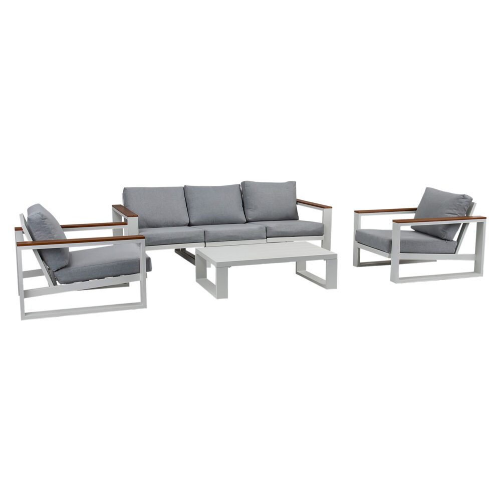 5 Seater Grandeur Lounge Suite – White | Outdoorium