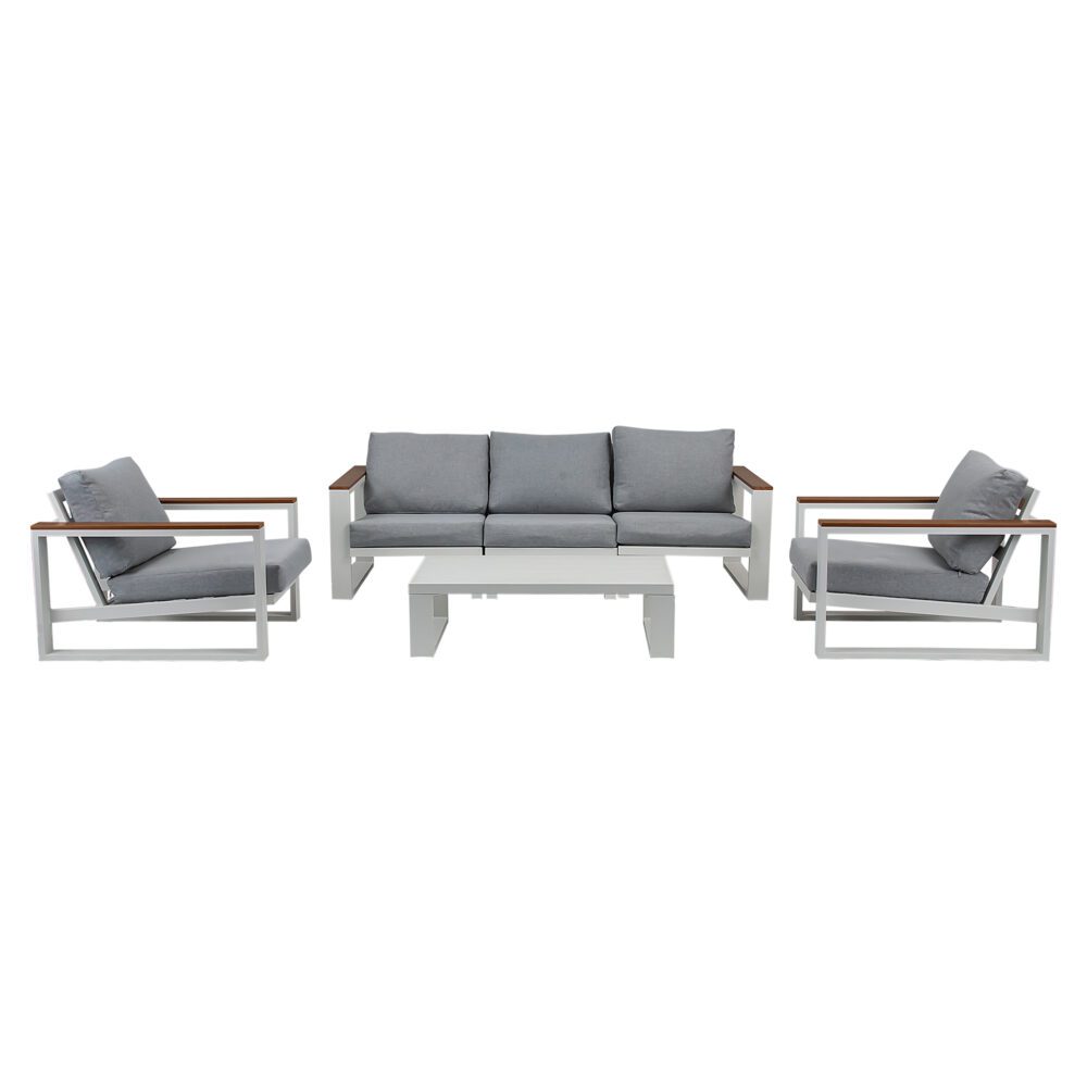 5 Seater Grandeur Lounge Suite – White | Outdoorium