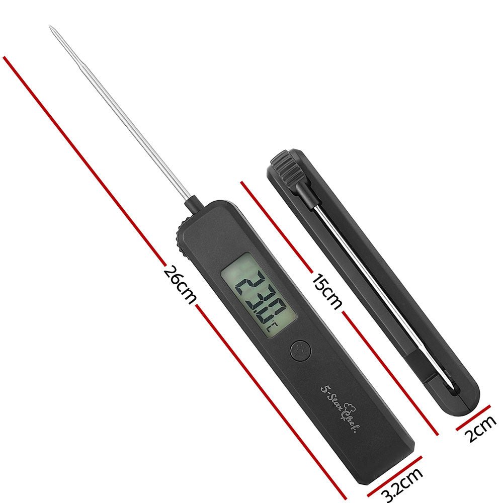 5 - star Chef Food Thermometer  BBQ Meat Instant Read Cooking Fast Smoker Jam Pizza - Outdoorium