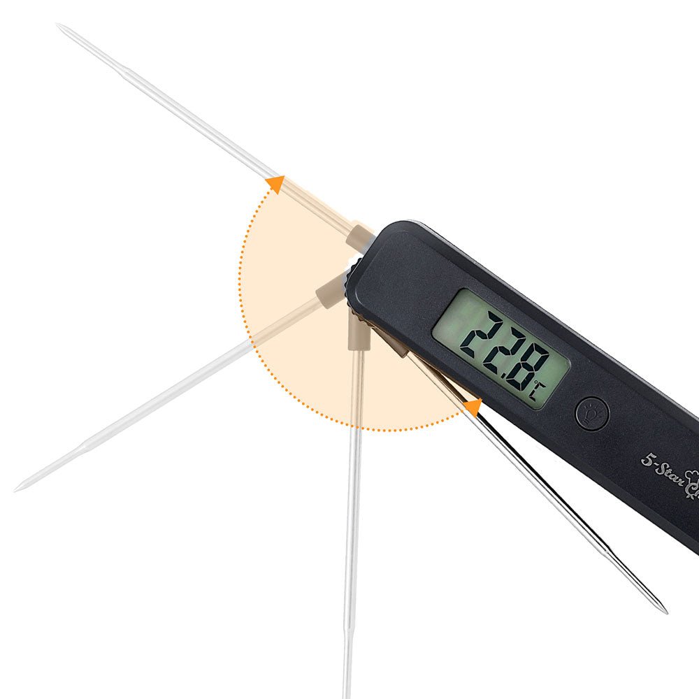 5 - star Chef Food Thermometer  BBQ Meat Instant Read Cooking Fast Smoker Jam Pizza - Outdoorium