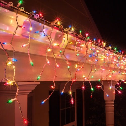 500 LED Icicle Lights – available in 4 Colors - Cool White - Outdoorium