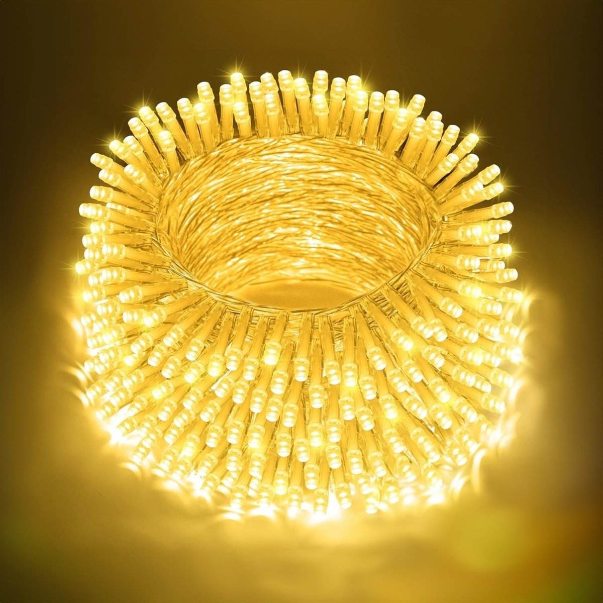 500 Solar LED Fairy Lights 8 Function Memory Hold Multicolor Christmas Decoration Warm White - Outdoorium