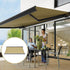 5.0m x 3.0m Retractable Folding Arm Awning Heavy Duty Full Cassette Motorised - Outdoorium