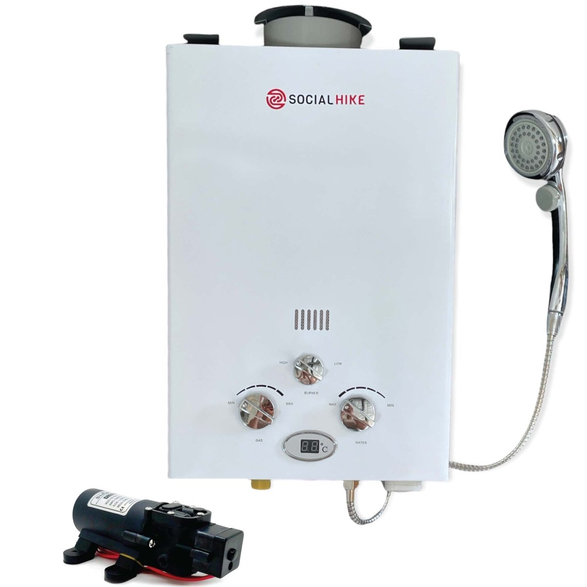 6L Portable Gas Water Heater Shower Outdoor Camping Hot Pump Tankless LPG System - Outdoorium