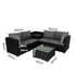 6PCS Outdoor Modular Lounge Sofa Coogee - Black | Outdoorium