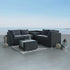 6PCS Outdoor Modular Lounge Sofa Coogee - Black | Outdoorium