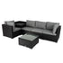6PCS Outdoor Modular Lounge Sofa Coogee - Black | Outdoorium