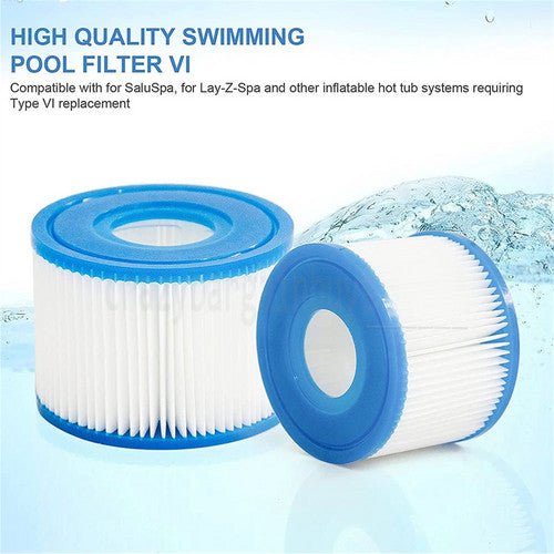 6PCS Replacement Bestway VI Filter Cartridge Inflatable Lay - Z - Spa Filters 58323 | Outdoorium