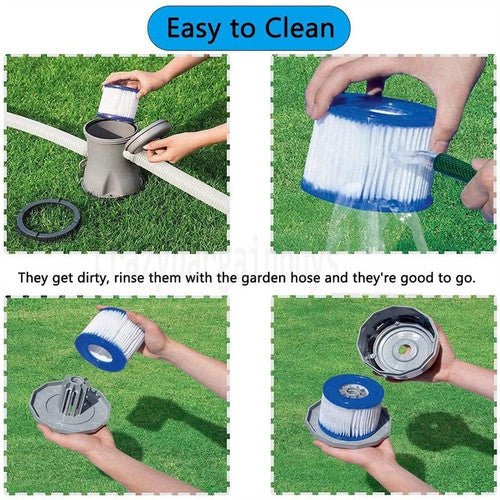 6PCS Replacement Bestway VI Filter Cartridge Inflatable Lay - Z - Spa Filters 58323 | Outdoorium