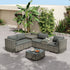 7PC Outdoor Wicker Lounge with Storage Corner (Grey) | Outdoorium