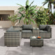 7PC Outdoor Wicker Lounge with Storage Corner (Grey) | Outdoorium