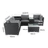 7PC Outdoor Wicker Loveseat Setting with Storage Corner (Black) | Outdoorium