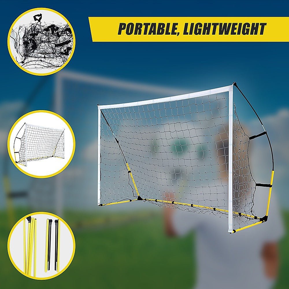 8' x 5' Soccer Football Goal Foot Portable Net Quick Set Up - Outdoorium