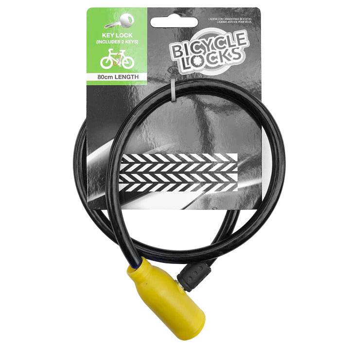 80cm Bicycle Lock with Keys Bike Scooter | Outdoorium