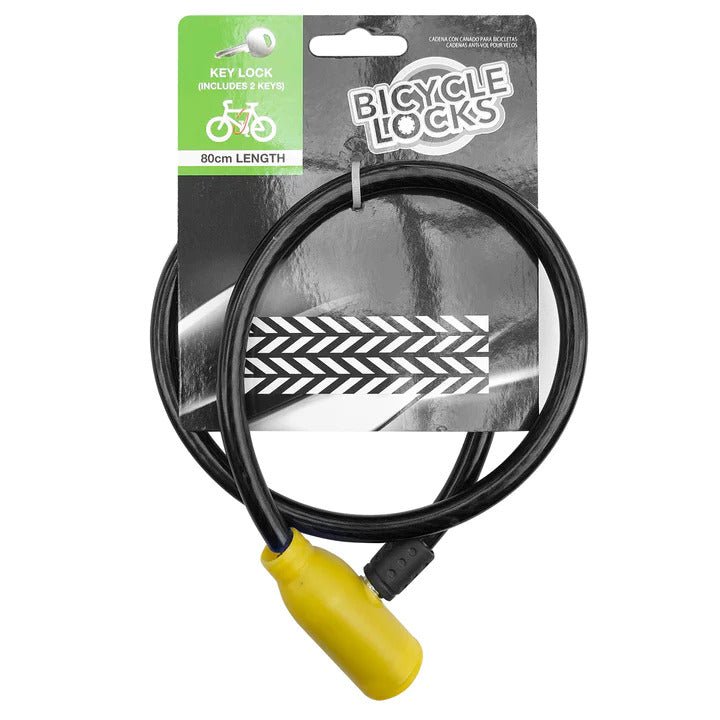 80cm Bicycle Lock with Keys Bike Scooter - Outdoorium