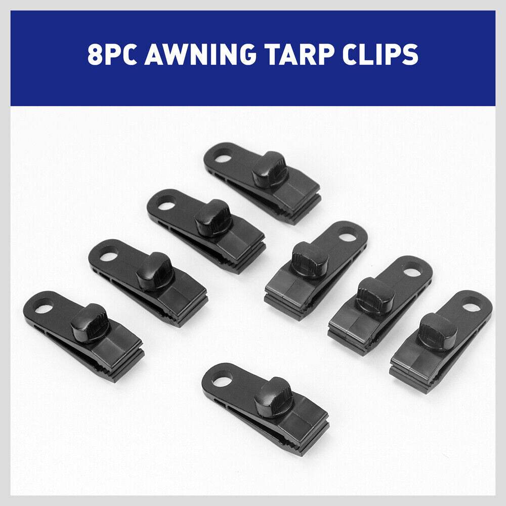8Pc Awning Tarp Clamp Set Clips Hangers Survival Tent Emergency Grommet | Outdoorium