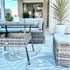 8PC Outdoor Dining Set Wicker Table & Chairs - Grey | Outdoorium