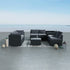 8PCS Outdoor Furniture Modular Lounge Sofa Lizard - Black | Outdoorium