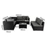 8PCS Outdoor Furniture Modular Lounge Sofa Lizard - Black | Outdoorium