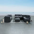 8PCS Outdoor Furniture Modular Lounge Sofa Lizard - Black | Outdoorium