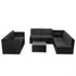 8PCS Outdoor Furniture Modular Lounge Sofa Lizard - Black | Outdoorium