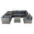 8PCS Outdoor Furniture Modular Lounge Sofa Lizard - Grey | Outdoorium
