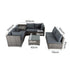 8PCS Outdoor Furniture Modular Lounge Sofa Lizard - Grey | Outdoorium