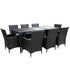 9-Piece Wicker Dining Table Set – Gardeon Black Patio