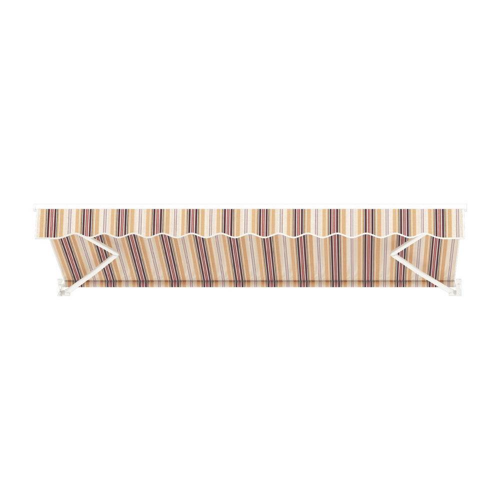 Instahut Retractable Folding Arm Awning Manual Sunshade 3Mx2.5M Beige Brown | Outdoorium