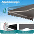 Instahut Retractable Folding Arm Awning Manual Sunshade 3.5M X 3M Grey