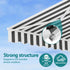 Instahut Retractable Folding Arm Awning Manual Sunshade 4.5Mx3M Grey White