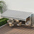 Instahut Retractable Folding Arm Awning Manual Sunshade 4.5Mx3M Grey White