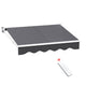 Instahut Retractable Folding Arm Awning Motorised Sunshade 2Mx1.5M Grey | Outdoorium
